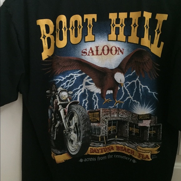 Boot Hill Saloon Black t-shirt Mens XL - Picture 1 of 6